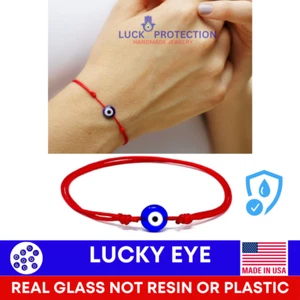 Evil Eye Bracelet Red String Protection Good Luck Valentines Gift Men Women - Picture 1 of 8