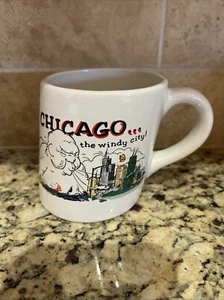 Chicago The Windy City Slanted Mug RARE - Picture 1 of 2