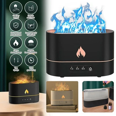 250ml Air Humidifier Essential Oil Aroma Diffuser 3D Flame Mist Home Decor USB - Image 1 of 4