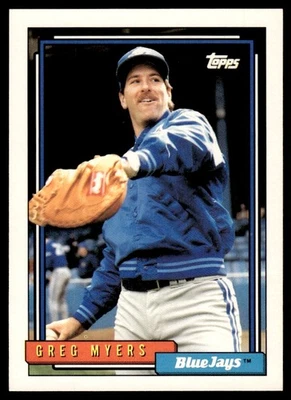 Greg Myers 1992 Topps #203 Toronto Blue Jays 33533 Baseball Card - Image 1 of 2