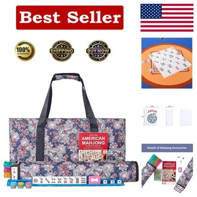 All-in-One American Mahjong Set: 166 Tiles, Racks, Accessories & Portable Case - Image 1 of 4