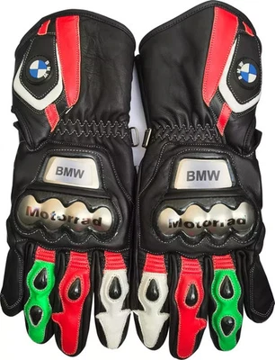 Guantes de cuero para motociclista BMW motocicletas carreras montar turismo equipo de protección CE Foto 1 de 2