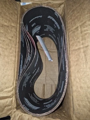 Caja de 5 correas de lijado NORTON 45028 P100 Grit R955P rojo calor 7-7/8 x 29-1/2 Foto 1 de 3