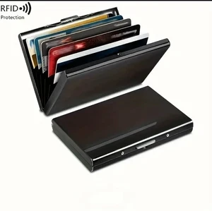 Aluminium Ultra Slim Geldbörse Kreditkartenetui RFID Schutz Hartschale Herren Damen - Bild 1 von 9