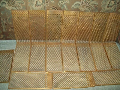 18 cubiertas de registro de ventilación de rejilla térmica de latón vintage a juego de 5"x12" artesanías Foto 1 de 4