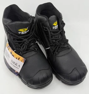 DRKA Stahlkappe Arbeitsstiefel Herren Größe 9 BRANDNEU schwarz bequem Wolle tragen Sa - Bild 1 von 6