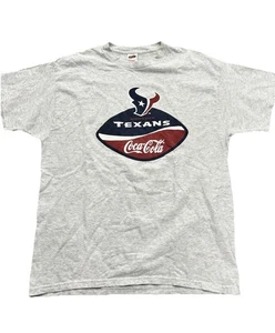Houston Texans Football T-shirt Coca Cola Men’s XL Gray - Picture 1 of 11