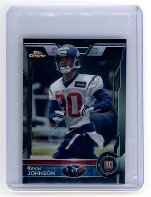 Mini refractor negro Topps Chrome Kevin Johnson Rookie RC/15 Texans 2015 Foto 1 de 2