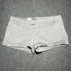 Vintage Volcom Shorts Booty Low Rise Black Chino Micro Mini Grunge Size 7 Y2K - Picture 1 of 7