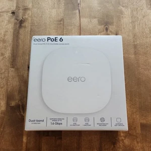 Eero PoE 6 - Point d'accès Wi-Fi 6 bi-bande montage au plafond/mural, alimenté par Poe - Photo 1/1