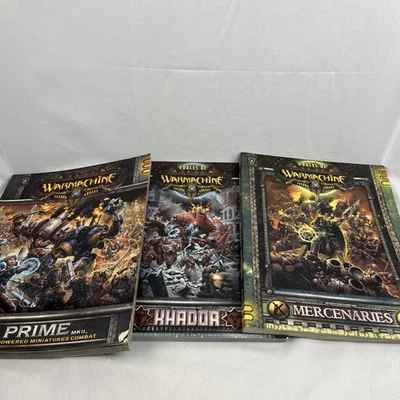 Warmachine Prime MKII - Book And Forces Of Mercenaries/Khador Soft Back Book Lot - Image 1 of 4