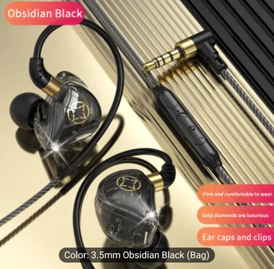 3.5mm jack KCKZ S72 new mobile phone gaming headset circular ear sports cable... - Image 1 of 4