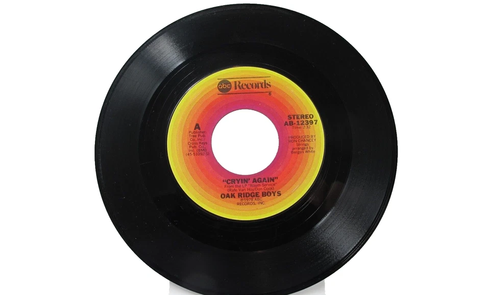 45 RECORD - OAK RIDGE BOYS - CRYIN AGAIN     - Image 1 of 1