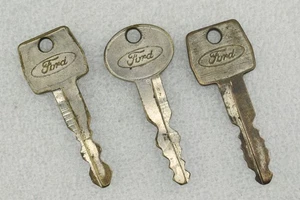 THREE Vintage Ford Vehicle Car Truck Keys Family of Fine Cars UNMATCHED - Picture 1 of 5