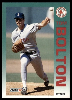1992 Fleer #33 Tom Bolton Printed in U.S.A. - Image 1 of 2
