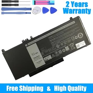 51Wh Battery for Dell Latitude E5250 E5450 E5550 Laptop 15.6" G5M10 0WYJC2 1KY05 - Afbeelding 1 van 5