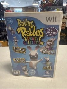RAVING RABBIDS PARTY COLLECTION NINTENDO Wii 2010 CIB 3 IN 1 RAYMAN UBISOFT - Picture 1 of 5