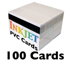 100 Inkjet PVC Cards w/ HiCo Mag Stripes - For Epson & Canon Inkjet Printers - Picture 1 of 5