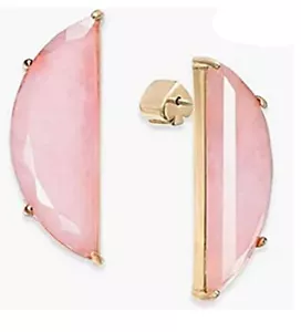 Kate Spade New York goldfarbener Stein Halbkreis Tropfen Ohrringe rosa Barbiecore - Bild 1 von 2