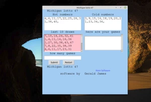 Michigan Lotto 47 Lottery Numbers software DVD for Windows 7 & 8 & 10 - Picture 1 of 3