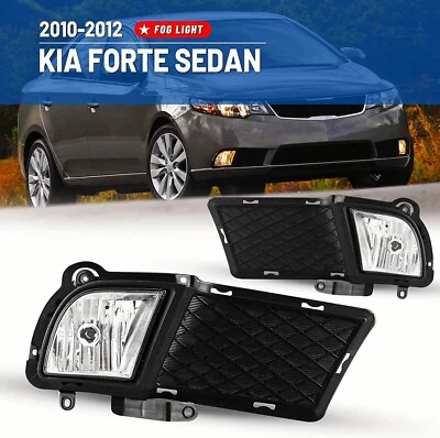 Fog Lights for 2010-2012 Kia Forte Sedan Front Bumper Driving Lamps Switch Kits - Image 1 of 4