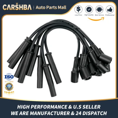 8x Spark Plug Wire Set for Dodge Ram 1500 Dakota 08-10 Jeep Chrysler Ram V8 4.7L - Image 1 of 4