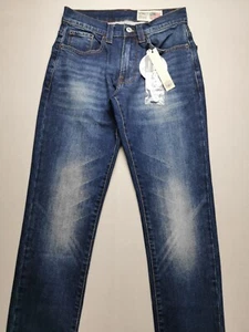 Schott Mens Size 28L TRD1913 Cotton Straight Slim Fit Denim Jeans (BNWT) Blue - Picture 1 of 19