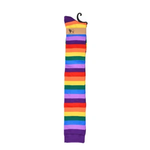 Rainbow Festival Welly Boot Socks Over Knee High Size 3-9, Rainbow Pride, Ibiza  - Picture 1 of 1