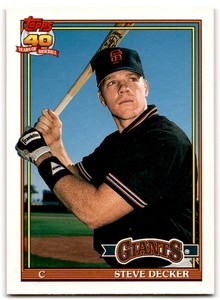 1991 Topps Traded Steve Decker Rookie San Francisco Giants #29T
