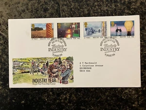 United Kingdom 1986 - Industry Year stamps FDC Edinburgh Philatelic Bureau - Picture 1 of 1