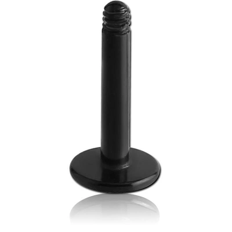 Schwarzer Piercing Labret Stecker 1,6 mm Stärke Lippe Ersatz Einzelteil - Bild 1 von 1