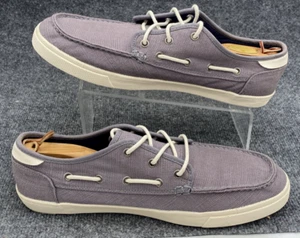 TOMS Boat Shoes Men's Size 14 Canvas Gray Loafers Dorado Casual - Picture 1 of 12