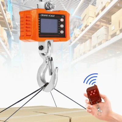 1000KG 1Ton 2200LBS High Precision Digital Crane Scale Heavy Duty Hanging UK