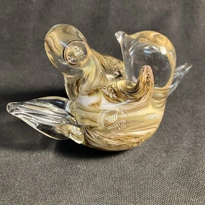 Valletta ,Swirl Glass Birds ,Paperweight Signed On Base - Picture 1 of 6
