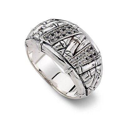 Anillo Samuel B Benham Plata Esterlina Diseño Bambú Balinés Talla 9 Foto 1 de 3