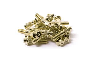 Gold Vergoldet BBS RC RT 2PC Felgen Schrauben M7 30mm RC090 RC041 RC035 - Bild 1 von 2
