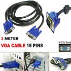 3M SVGA VGA HIGH RESOLUTION CABLE 15 PIN PC TO TFT MONITOR LCD TV LEAD METERS
