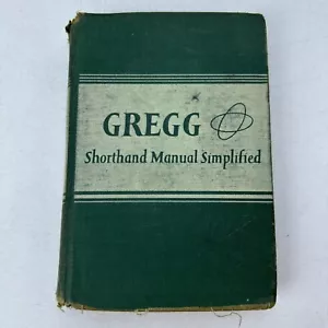 Gregg Shorthand Manual Simplified Leslie Zoubek HC 1949 - Picture 1 of 10