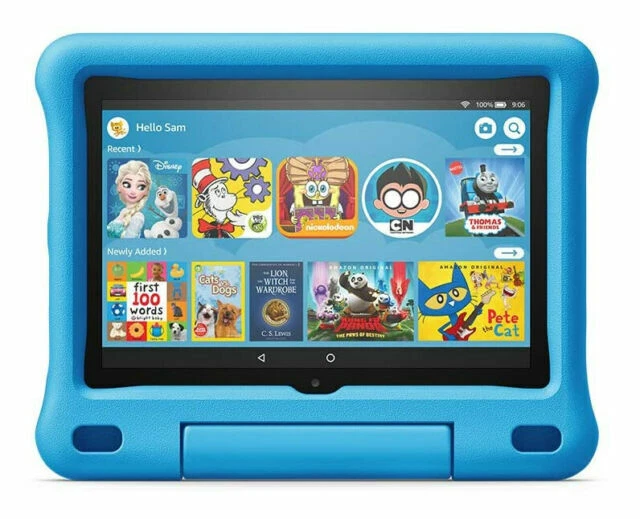 Amazon Fire HD 8 (10th Generation) Kids Edition 32GB, Wi-Fi, 8in - Black with Blue Kid-Proof Case