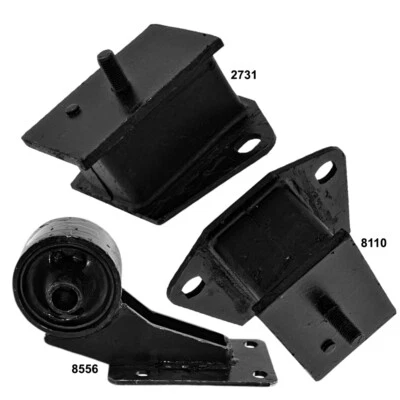 Soportes de motor y montaje de transmisión 3 piezas para Mitsubishi Mighty Max 86-83 2,0 L 2,6 L tracción trasera Foto 1 de 4