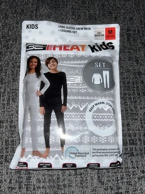 Conjunto de Camisa e Legging Infantil 32 Graus Heat Baselayer Cinza Médio Montanha Novo na embalagem - Imagem 1 de 2