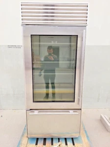 Sub-Zero 650G /S Classic Stainless Steel Glass Door 36" Refrigerator Freezer - Picture 1 of 16