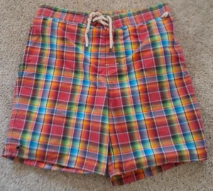 Polo Ralph Lauren Plaid Board Shorts Sz L Drawstring w/Liner Outdoors Equipment - Picture 1 of 8