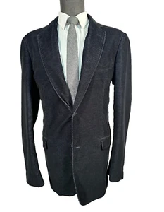 PRONTO UOMO Mens Dark Navy Blue COTTON CORDUROY Sport Coat Blazer Jacket 44L - Picture 1 of 8