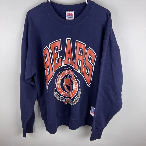 Vintage Chicago Bears NFL Nutmeg Mills Crewneck Sweatshirt Made in USA Size XL Cover