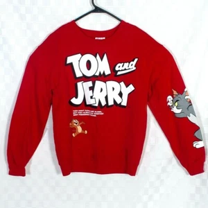 Tom & Jerry Womens Sweatshirt Size XS1 Red  - Picture 1 of 5