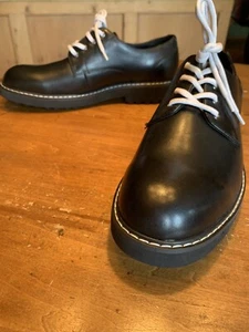 New International Concepts Black Oxfords White Stitching Laces Lug Soles  11 M - Picture 1 of 6