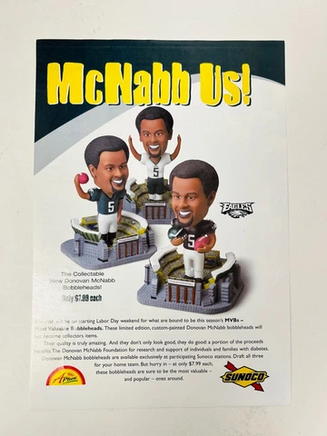 DONOVAN MCNABB PHILADELPHIA EAGLES 2000'S PROMOTIONAL SUNOCO BOBBLEHEAD AD Cover