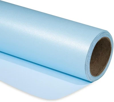 RUSPEPA Blue Matte Wrapping Paper - Solid Color Pearly 17 x 32.8&apos;,  - Image 1 of 4