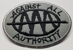 Against All Authority Embroidered Patch approx 2.5x3.75" - Picture 1 of 2